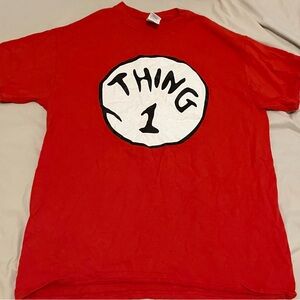 Gildan Red 'Thing 1' Men’s T-Shirt Never Worn !Accepting Offers!